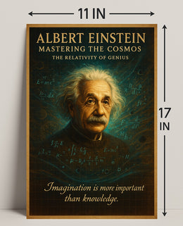 Albert Einstein Mastering The Cosmos Poster PosterGoat
