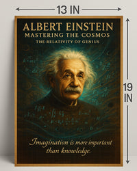 Albert Einstein Mastering The Cosmos Poster PosterGoat