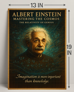 Albert Einstein Mastering The Cosmos Poster PosterGoat