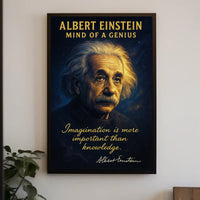 Albert Einstein Mind of a Genius Poster PosterGoat