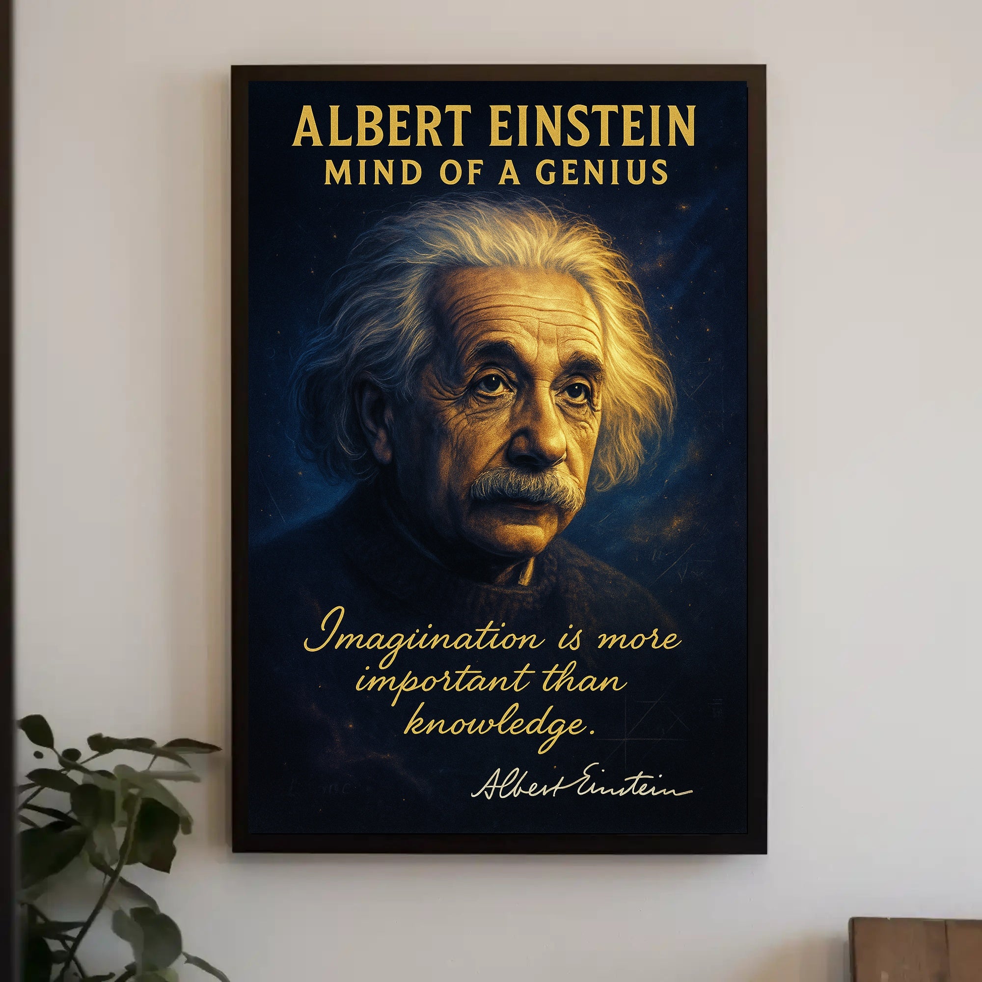 Albert Einstein Mind of a Genius Poster PosterGoat