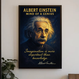 Albert Einstein Mind of a Genius Poster PosterGoat