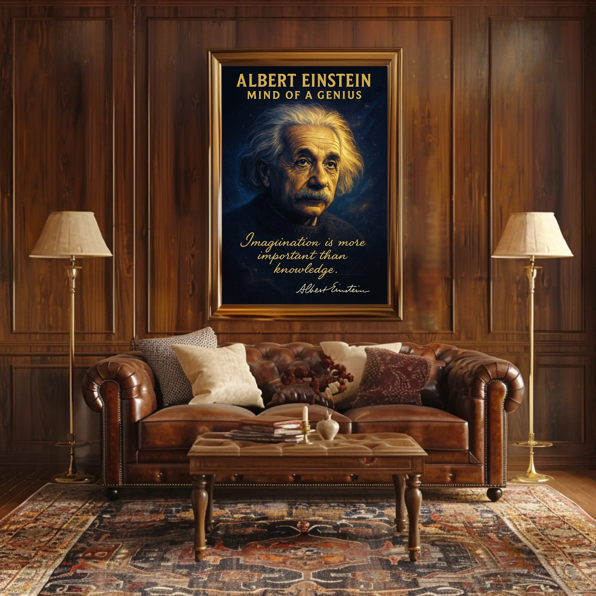 Albert Einstein Mind of a Genius Poster PosterGoat