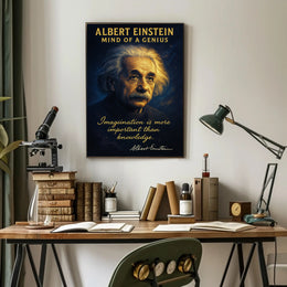 Albert Einstein Mind of a Genius Poster PosterGoat