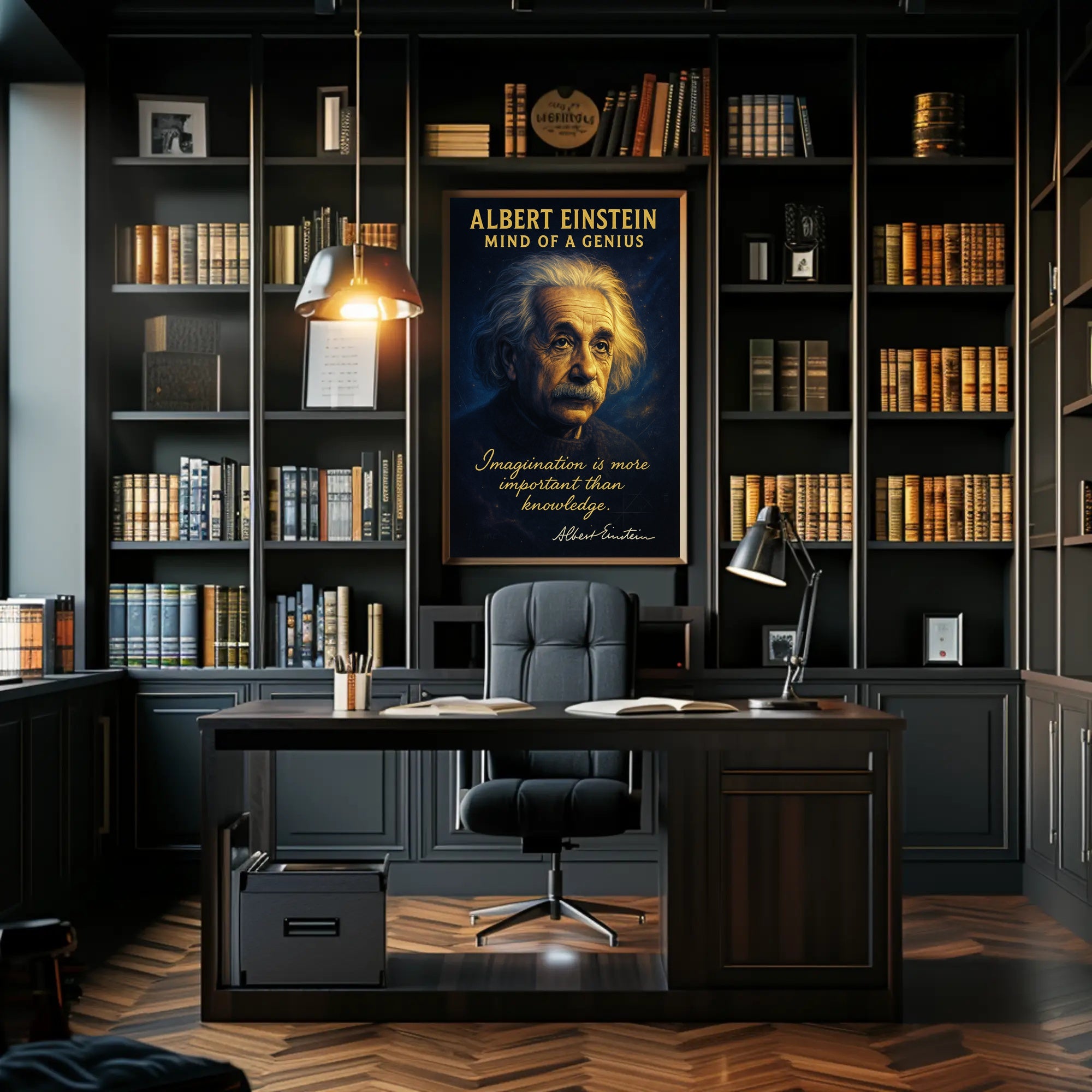 Albert Einstein Mind of a Genius Poster PosterGoat