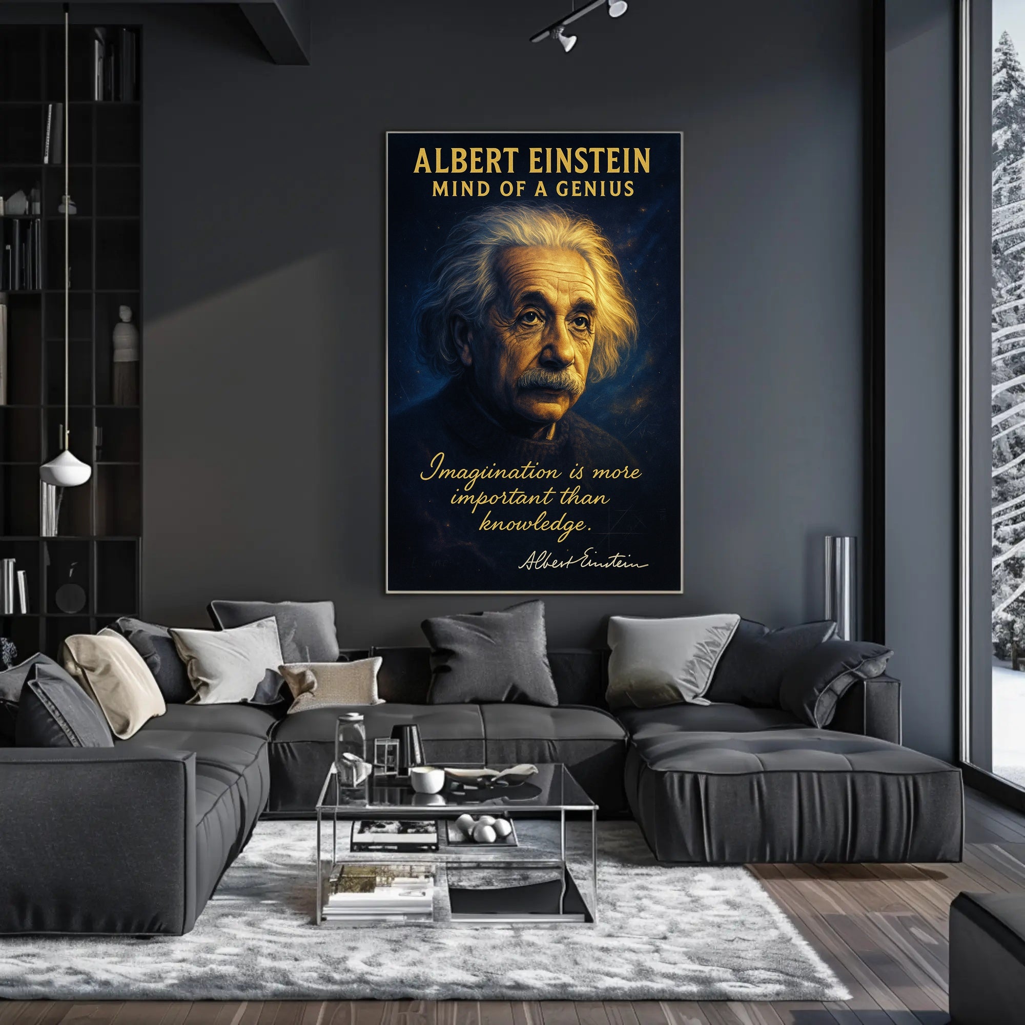 Albert Einstein Mind of a Genius Poster PosterGoat