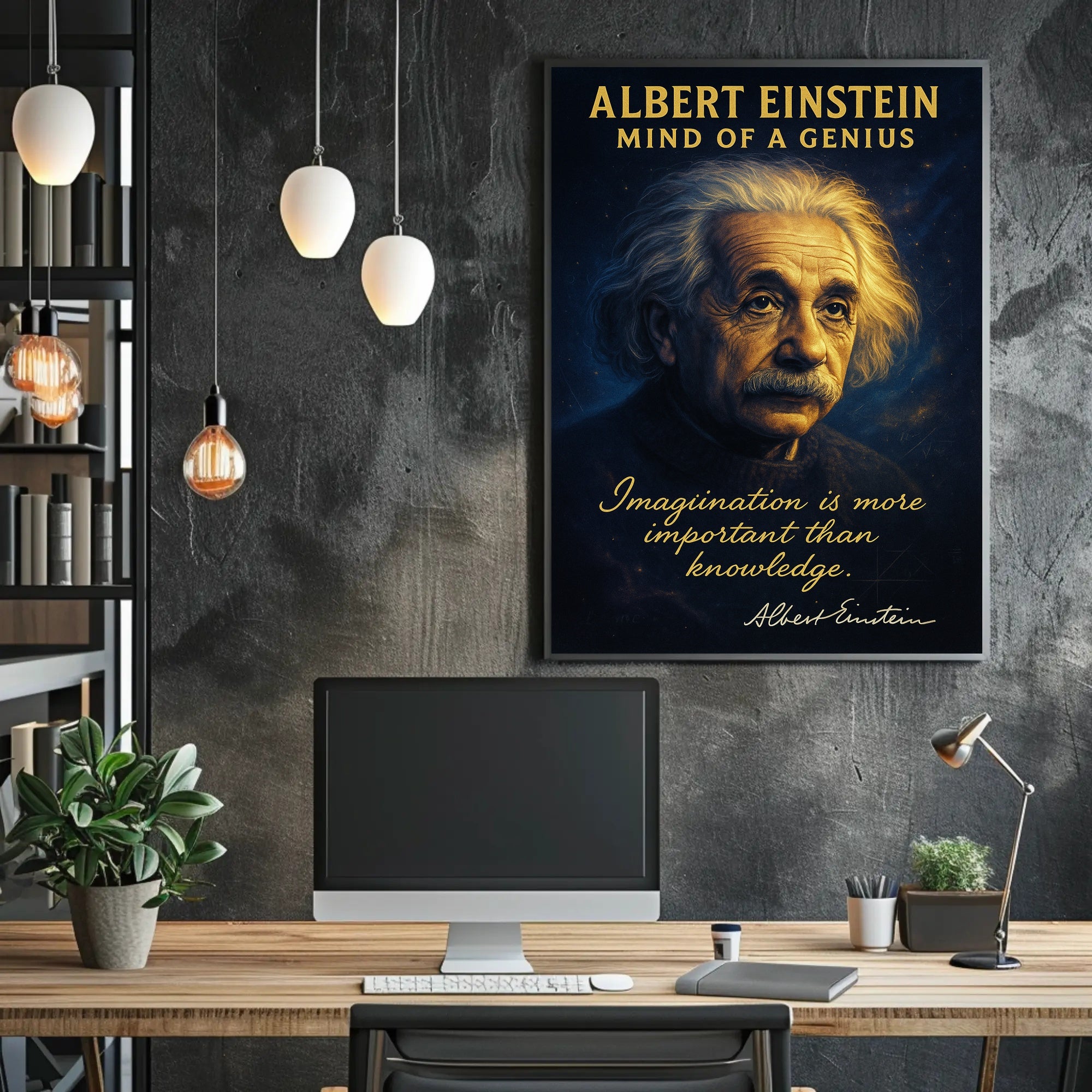 Albert Einstein Mind of a Genius Poster PosterGoat