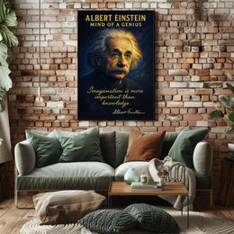 Albert Einstein Mind of a Genius Poster PosterGoat