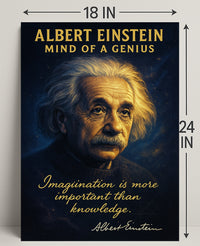 Albert Einstein Mind of a Genius Poster PosterGoat