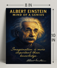 Albert Einstein Mind of a Genius Poster PosterGoat