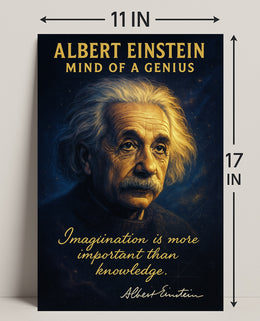 Albert Einstein Mind of a Genius Poster PosterGoat