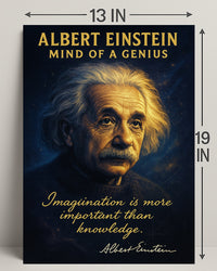 Albert Einstein Mind of a Genius Poster PosterGoat