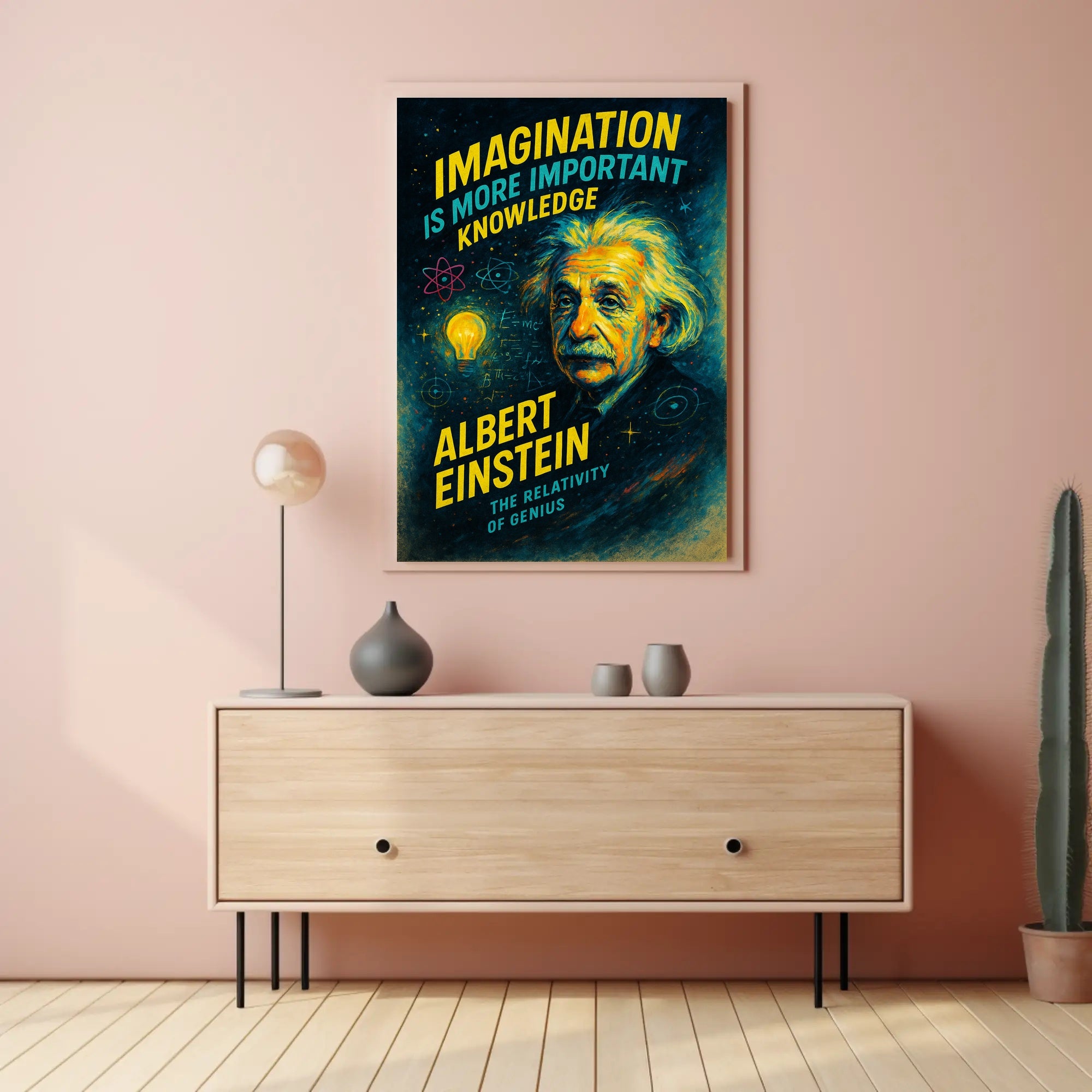 Albert Einstein The Relativity of Genius Poster PosterGoat
