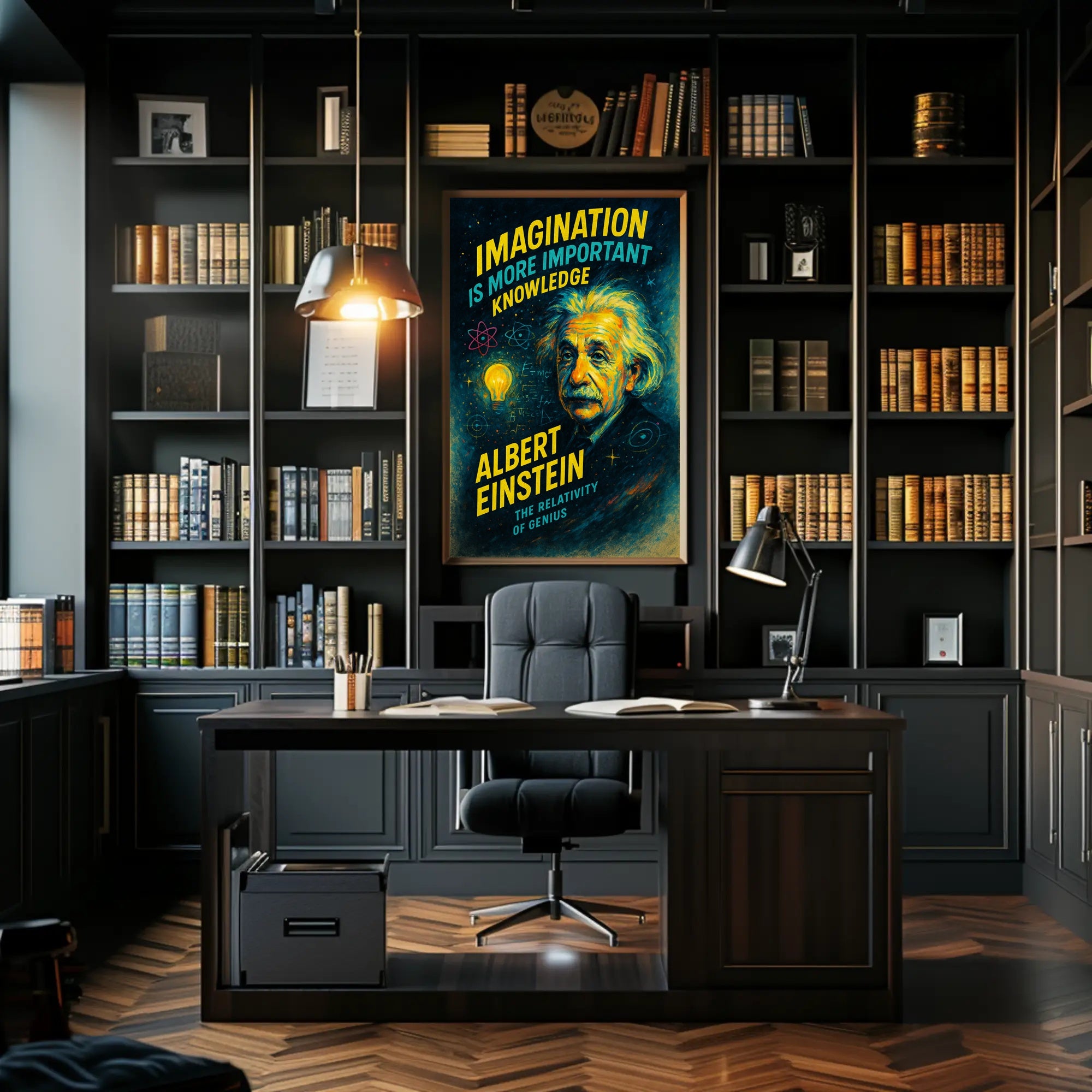 Albert Einstein The Relativity of Genius Poster PosterGoat