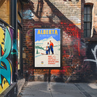 Alberta Winter Sports Poster PosterGoat
