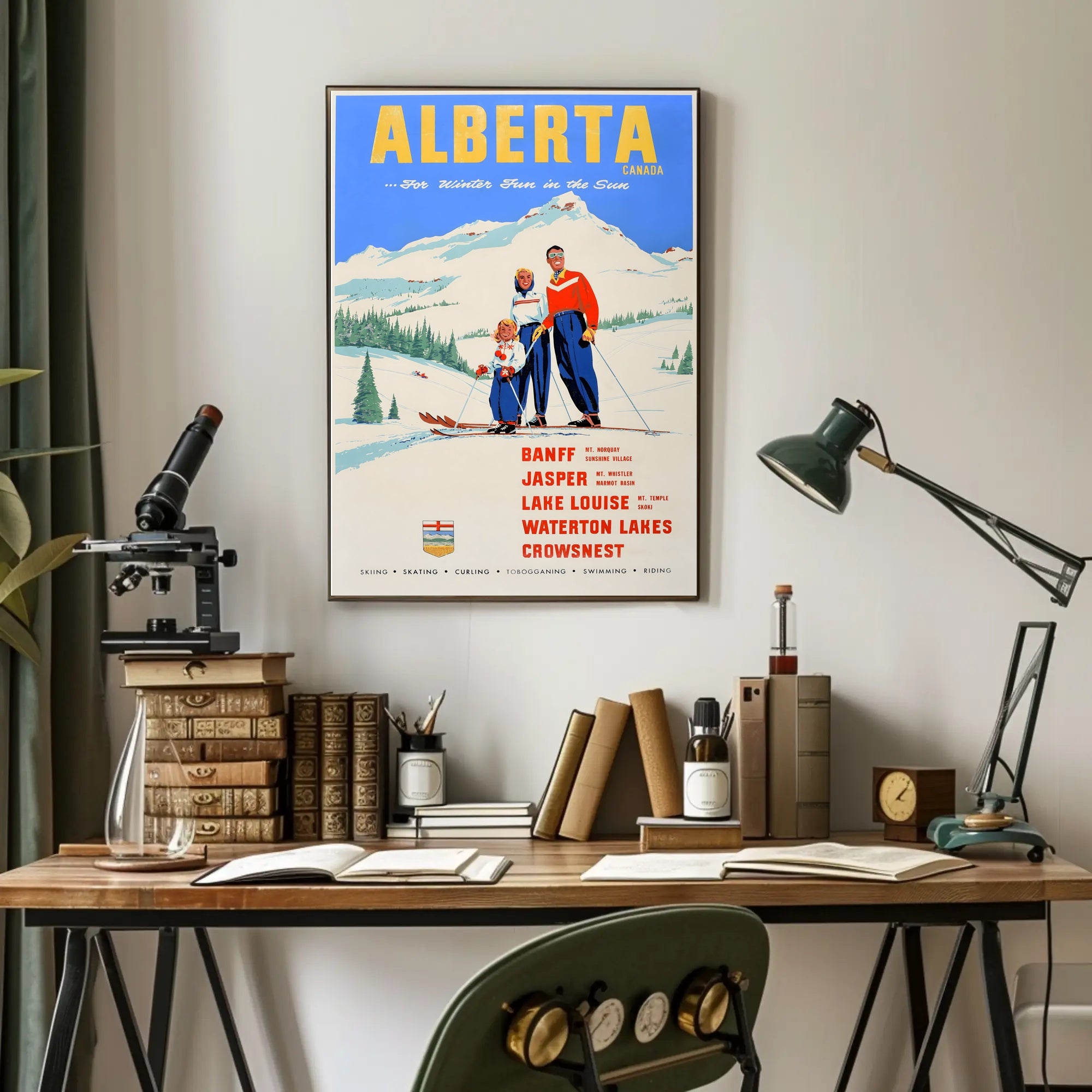 Alberta Winter Sports Poster PosterGoat