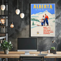 Alberta Winter Sports Poster PosterGoat