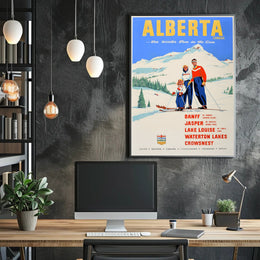 Alberta Winter Sports Poster PosterGoat
