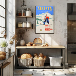 Alberta Winter Sports Poster PosterGoat