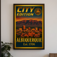 Albuquerque City Pride Vintage Heritage Cultural or Heritage Poster PosterGoat