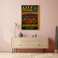 Albuquerque City Pride Vintage Heritage Cultural or Heritage Poster PosterGoat