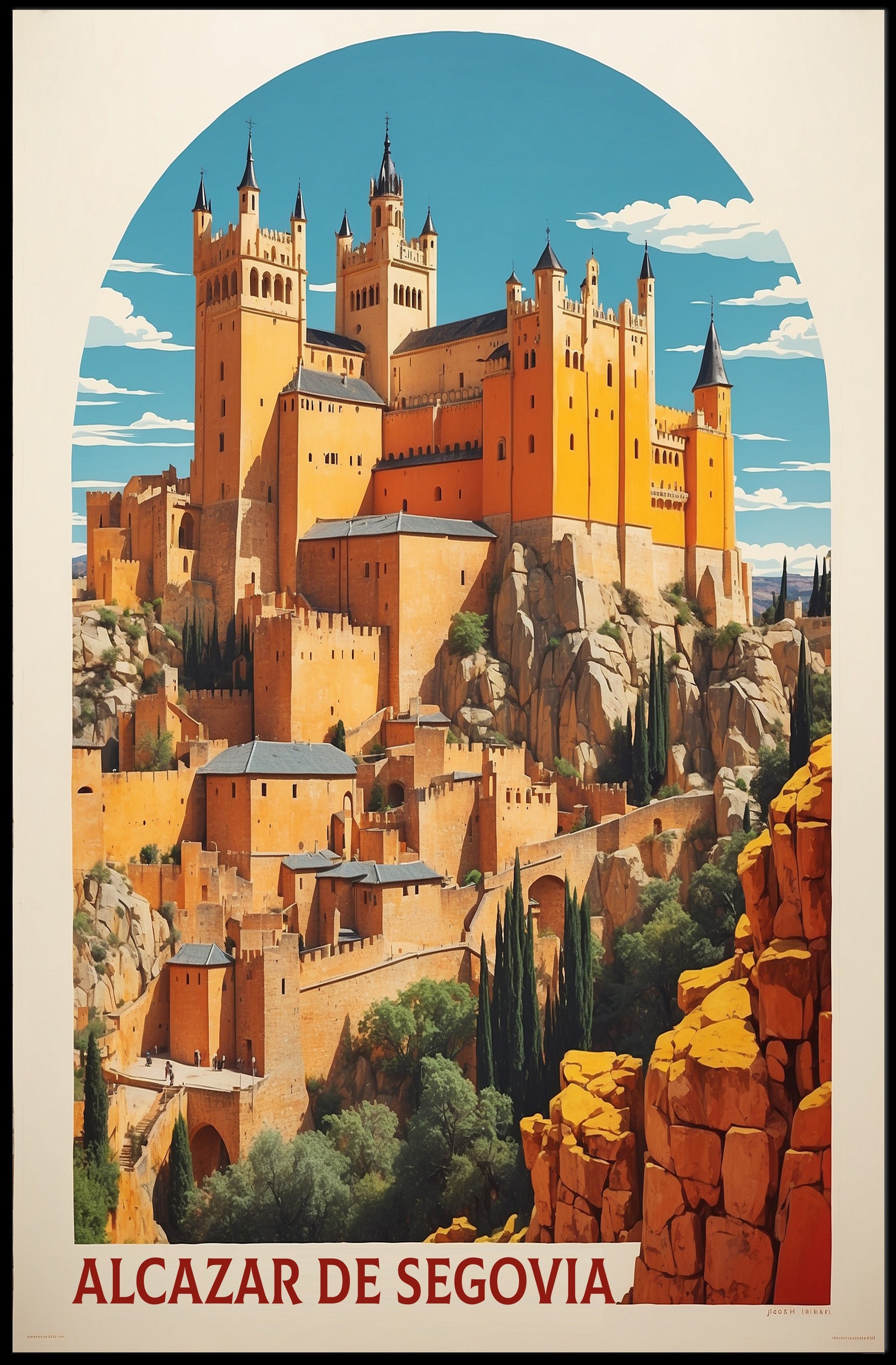 Alcázar of Segovia Travel Poster PosterGoat