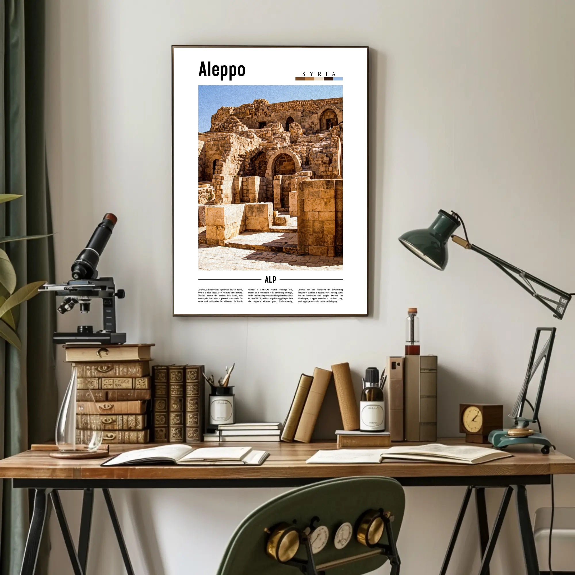 Aleppo's Historic Silk Road Story in Cultural Heritage Poster PosterGoat