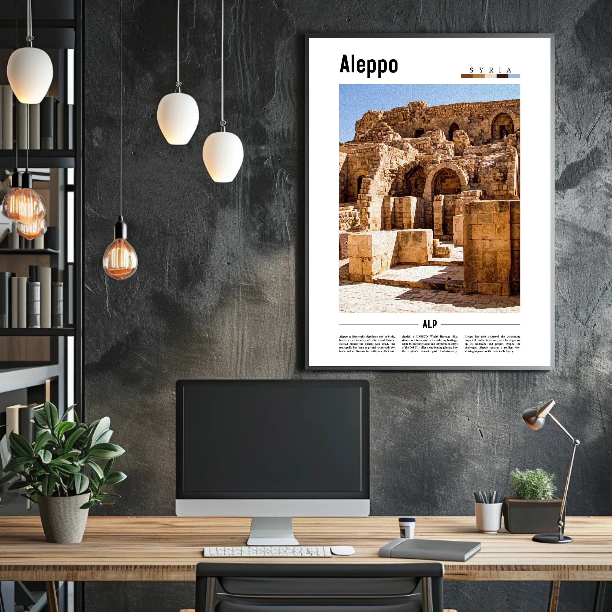Aleppo's Historic Silk Road Story in Cultural Heritage Poster PosterGoat