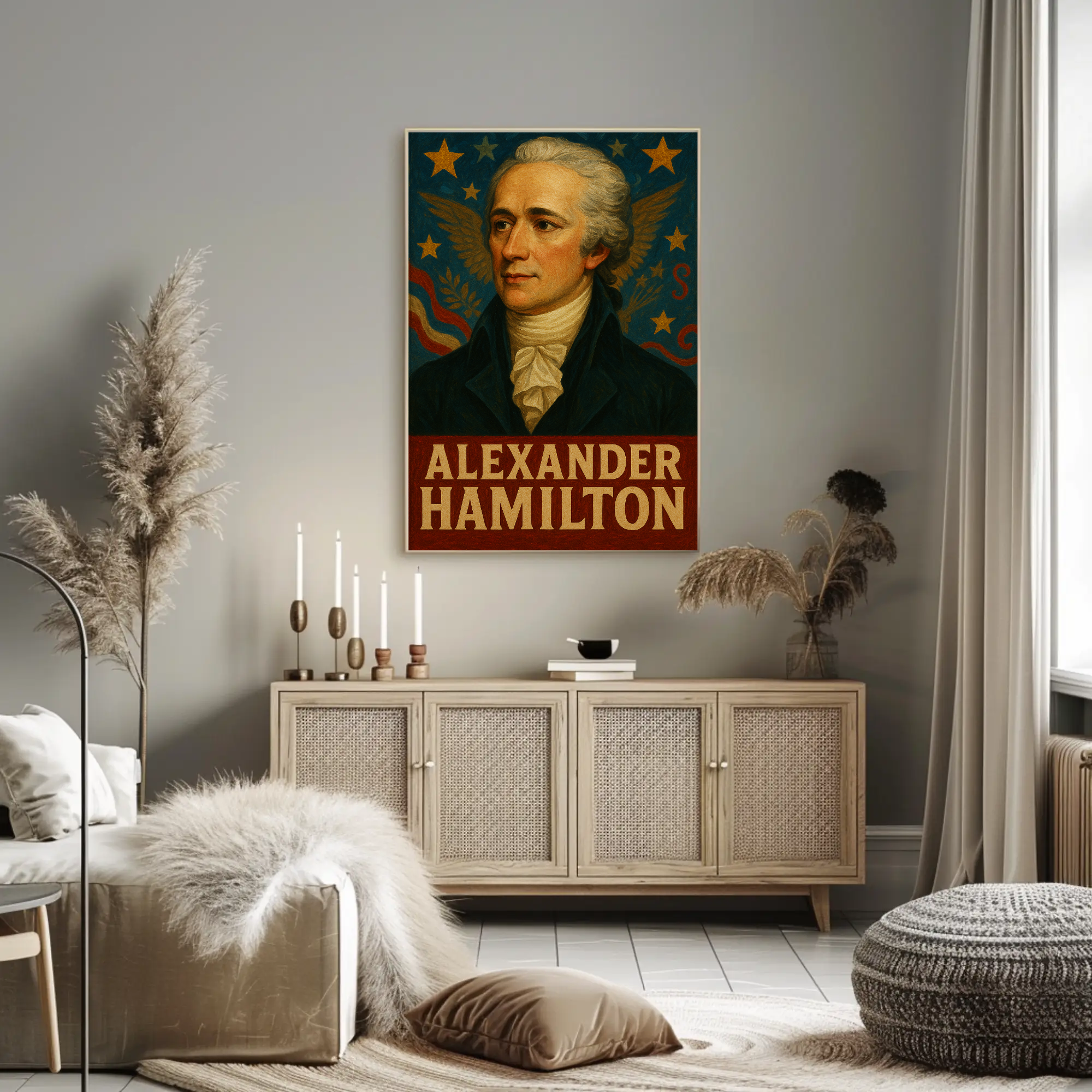 Alexander Hamilton Vintage American Historical Poster PosterGoat