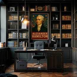 Alexander Hamilton Vintage American Historical Poster PosterGoat