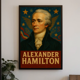 Alexander Hamilton Vintage American Historical Poster PosterGoat