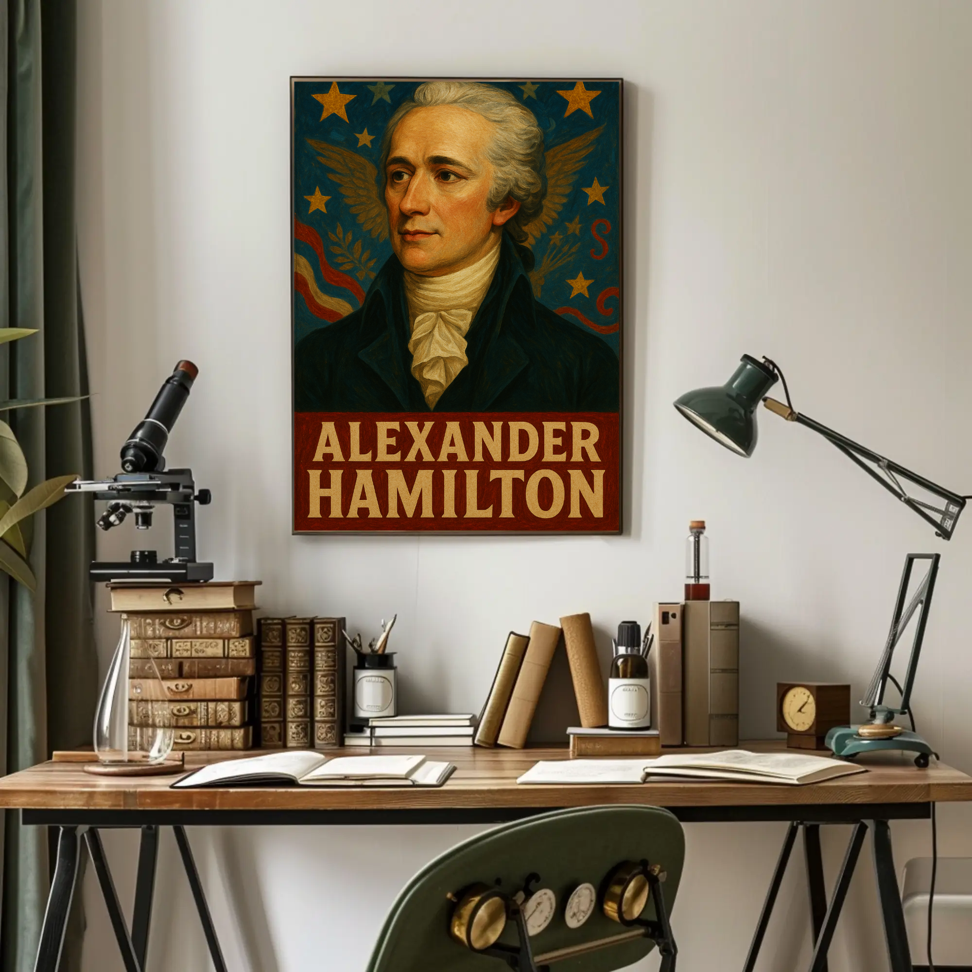 Alexander Hamilton Vintage American Historical Poster PosterGoat