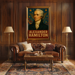 Alexander Hamilton Vintage American Historical Poster PosterGoat