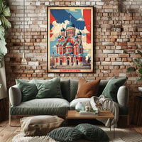 Alexander Nevsky Cathedral Vintage Poster PosterGoat