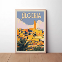 Algeria Cityscape Vintage Travel Adventure Poster PosterGoat