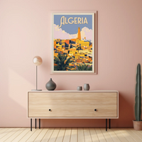 Algeria Cityscape Vintage Travel Adventure Poster PosterGoat