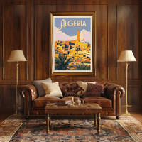 Algeria Cityscape Vintage Travel Adventure Poster PosterGoat