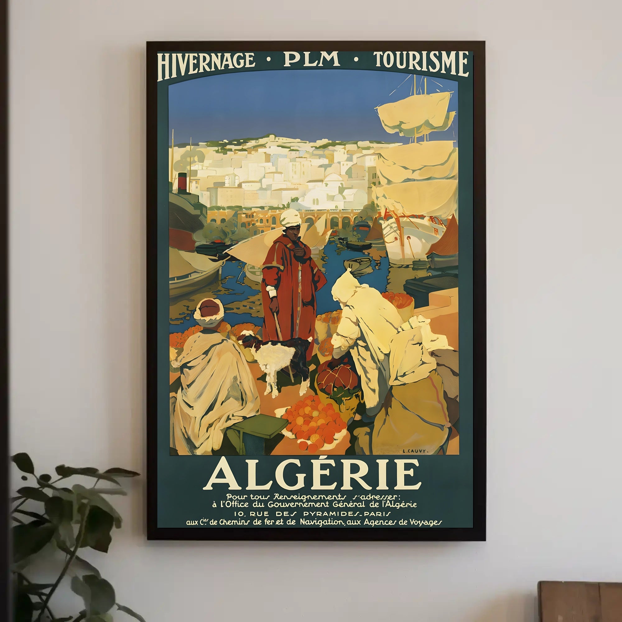 Algerian Winter Tourism Vintage Art Deco Travel Poster PosterGoat