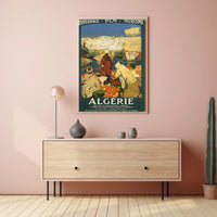 Algerian Winter Tourism Vintage Art Deco Travel Poster PosterGoat