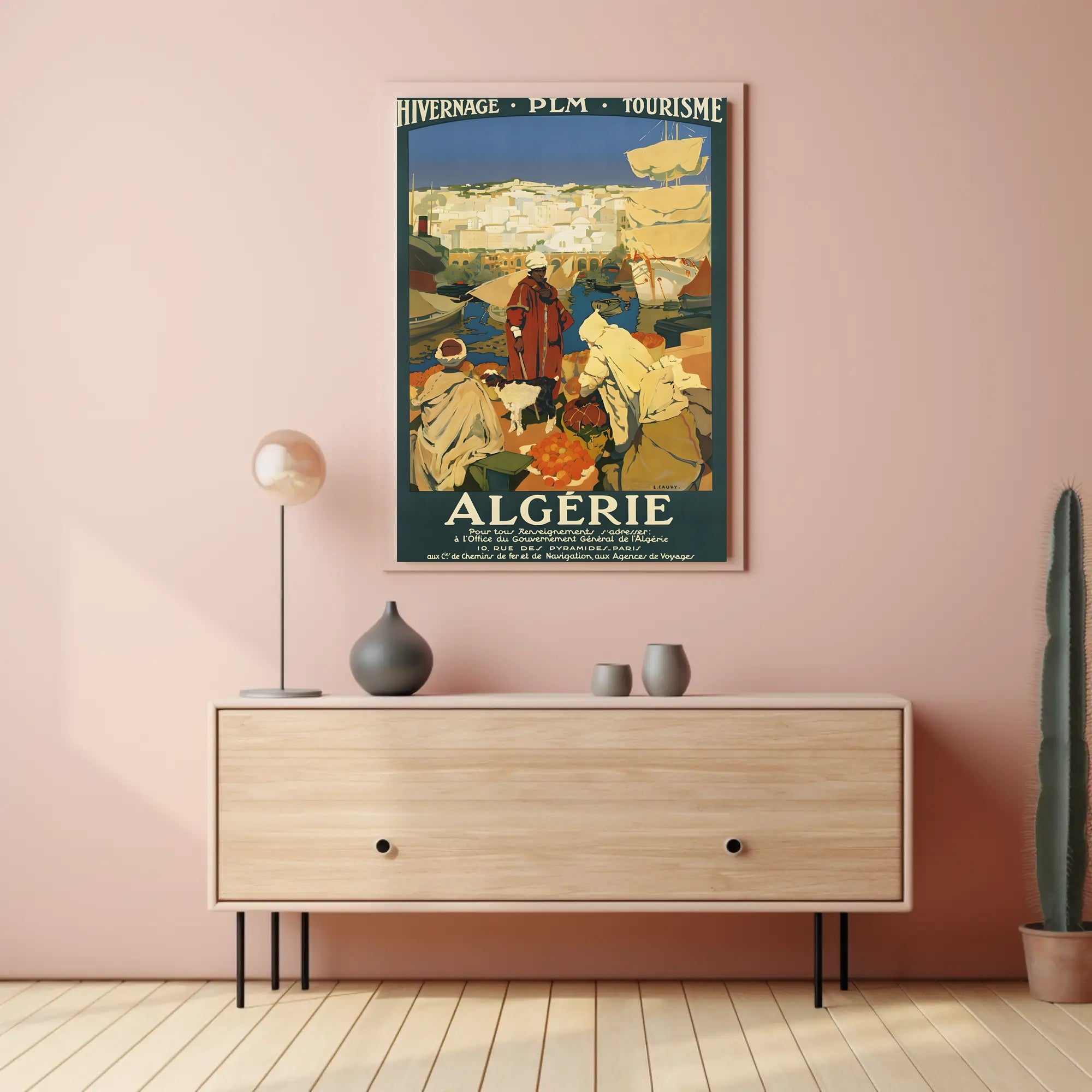 Algerian Winter Tourism Vintage Art Deco Travel Poster PosterGoat