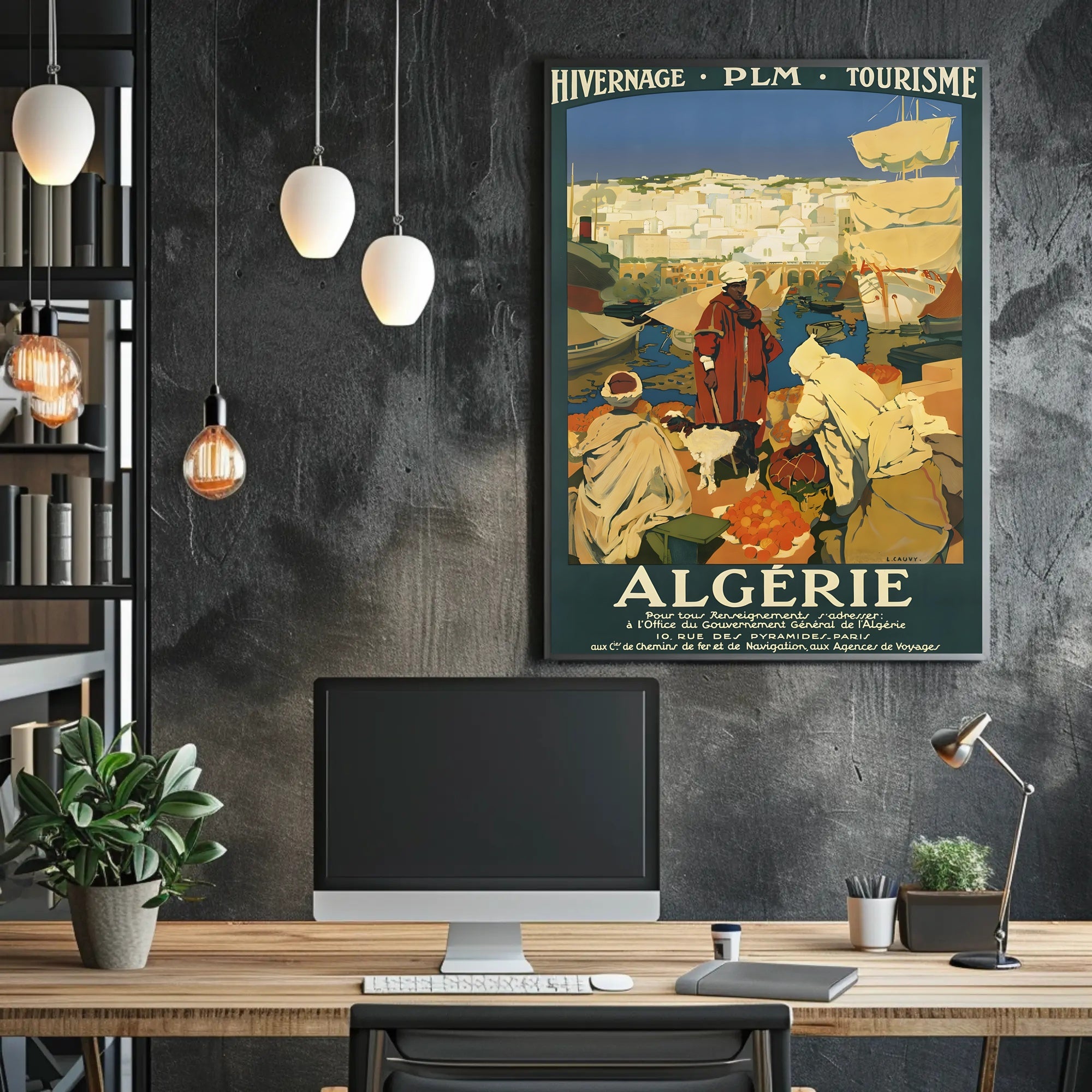 Algerian Winter Tourism Vintage Art Deco Travel Poster PosterGoat