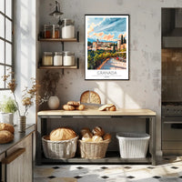 Alhambra Granada Travel Poster: Vibrant Scenic Architectural Art PosterGoat