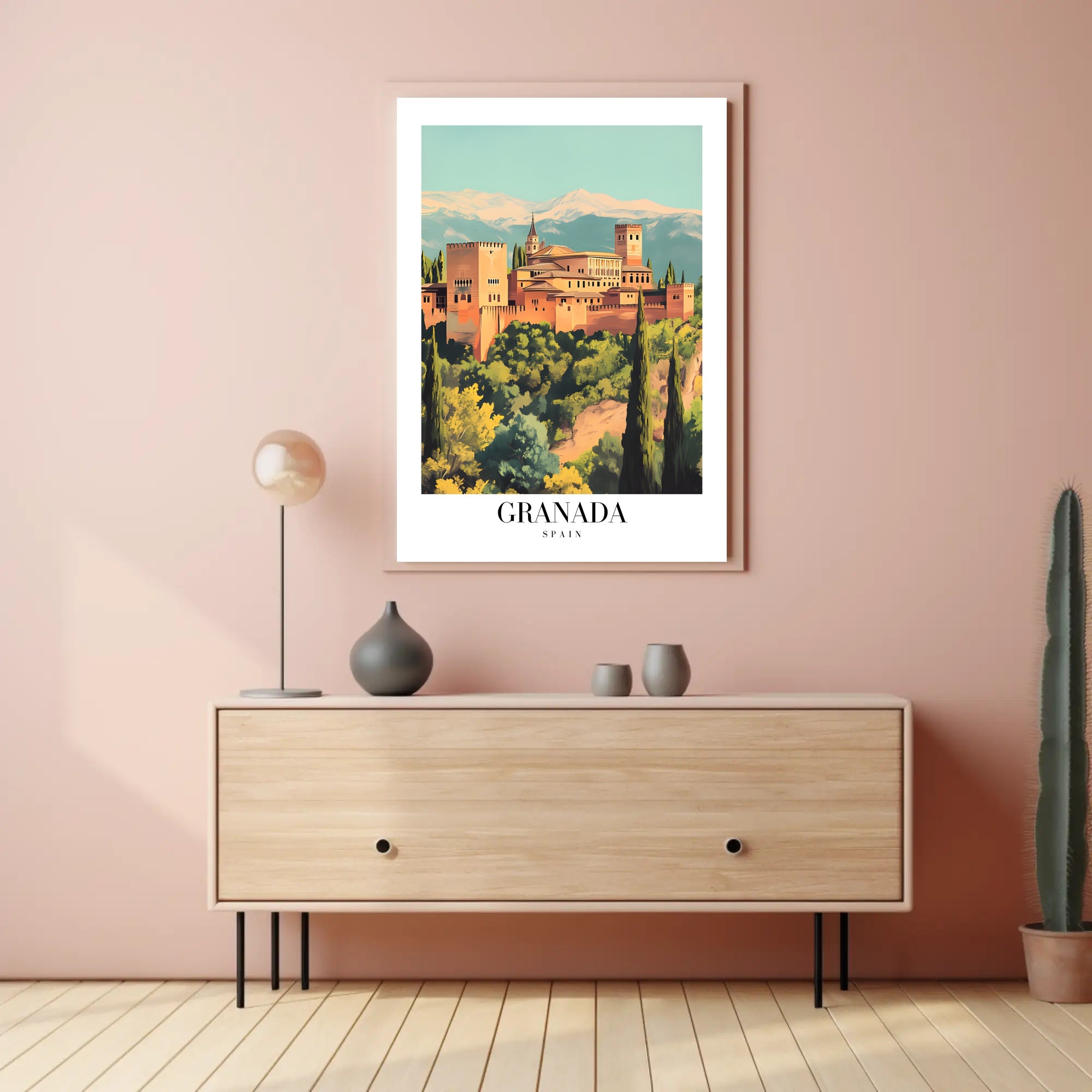 Alhambra Granada Vintage Travel Poster PosterGoat