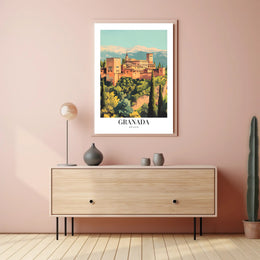 Alhambra Granada Vintage Travel Poster PosterGoat