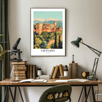 Alhambra Granada Vintage Travel Poster PosterGoat