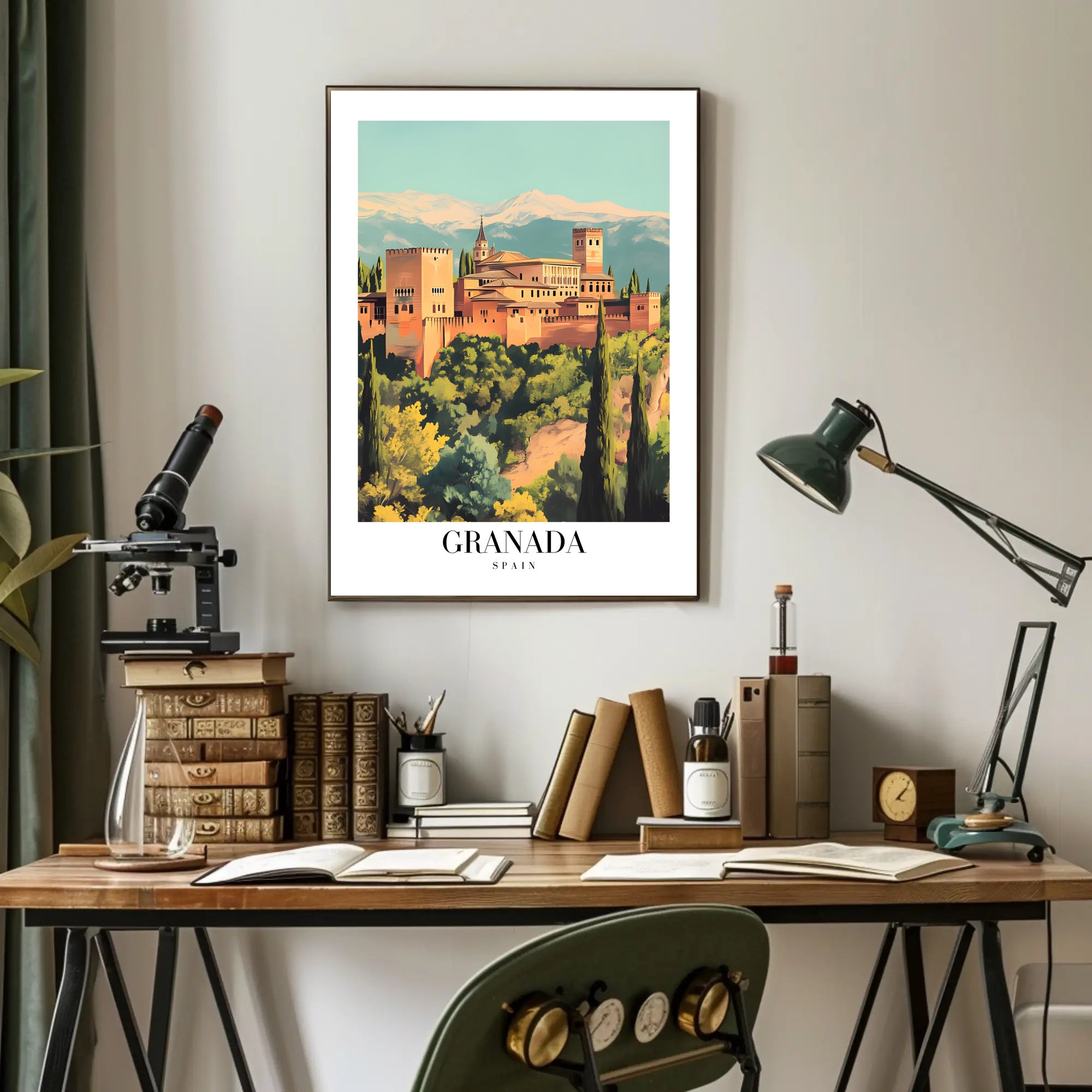 Alhambra Granada Vintage Travel Poster PosterGoat