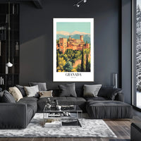 Alhambra Granada Vintage Travel Poster PosterGoat