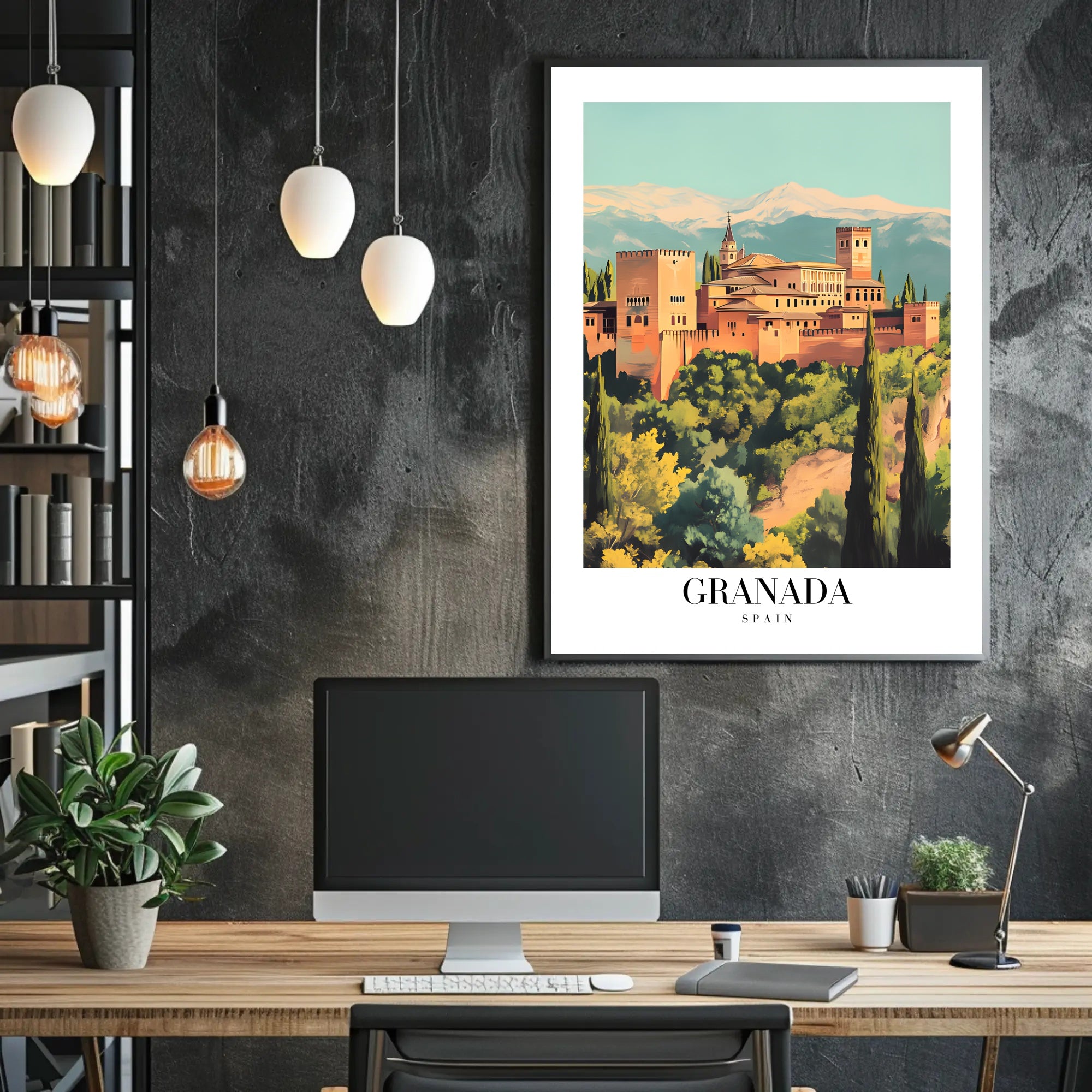 Alhambra Granada Vintage Travel Poster PosterGoat