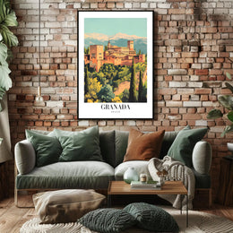 Alhambra Granada Vintage Travel Poster PosterGoat