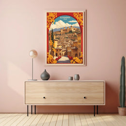 Alhambra Vintage Travel Poster: Romantic Spanish Landscape PosterGoat